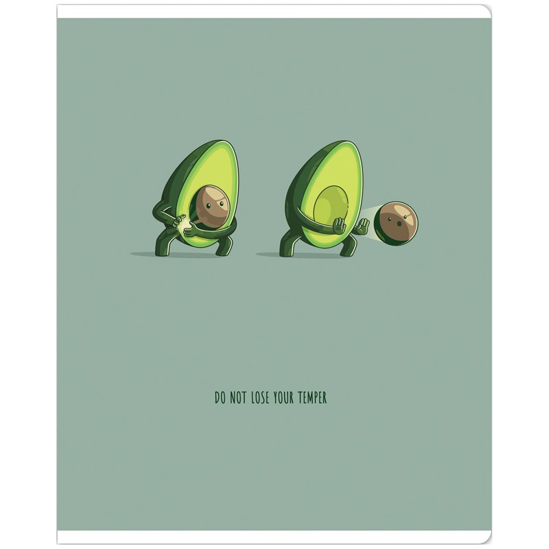 Тетрадь 48л., А5, клетка MESHU «Avocadreams», матовая ламинация, выборочный УФ-лак