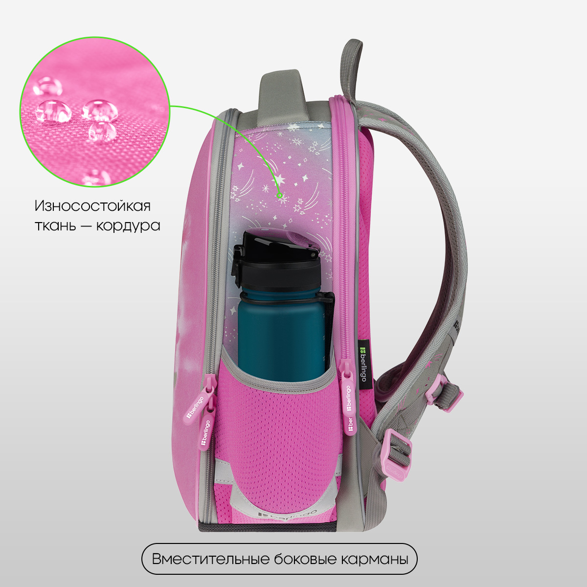 Ранец Berlingo Expert Mini «Dreamy Bunny» 36×27×14см, 2 отделения, 2 кармана, анатомическая спинка