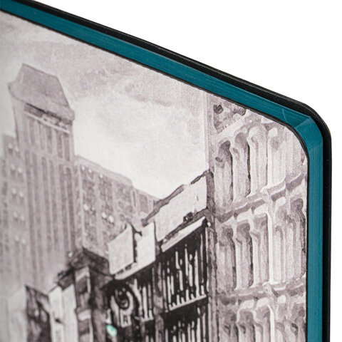 Блокнот А5 (143×210 мм), BRAUBERG VISTA «Old New York», под кожу, гибкий, 80 л. 