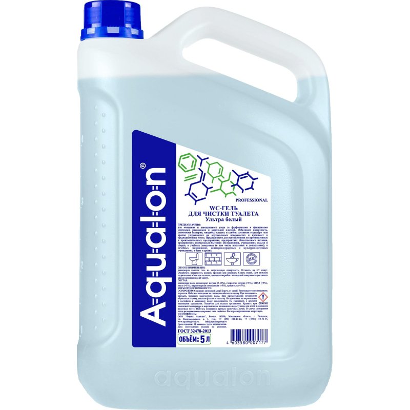 Средство для сантехники AQUALON WC-гель д/чистки туалета Ультра Белый,5л