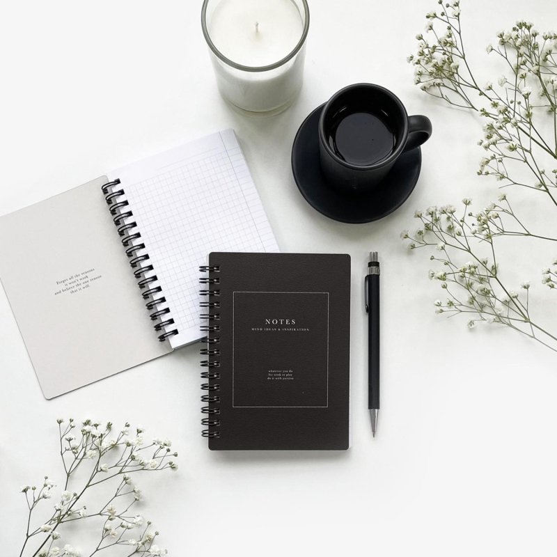 Блокнот 100×140мм 120л. клетка, спираль, Be Smart Notes черн, N3731
