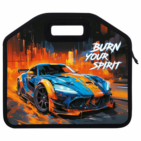 Папка-сумка ЮНЛАНДИЯ, 1 отделение, фетровые ручки, 34×30х11 см, Race car