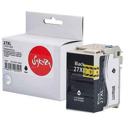 Картридж струйный Sakura C13T27114022 27XL BK пиг. чер. для Epson WF-7110DTW
