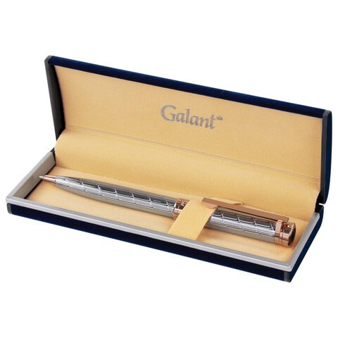 Ручка подарочная шариковая GALANT «ESQUISSE», корпус серебристый, детали розовое золото, узел 0.7 мм, синяя