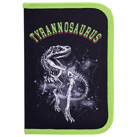 Пенал BRAUBERG, 1 отделение, полиэстер, 21×14 см, «Tyrannosaurus»