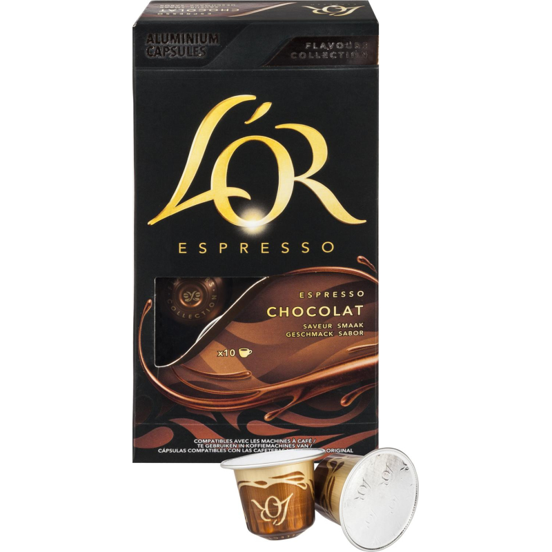 Кофе в капсулах LOR Espresso Chocolate натуральный жареный молотый 10шт/уп