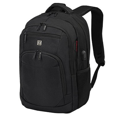 Рюкзак HEIKKI SECURE (ХЕЙКИ) универсальный, отделение для ноутбука, черный, 46×31x19 см