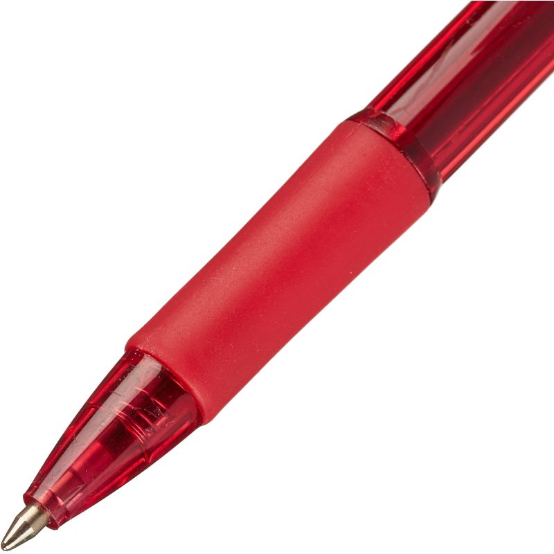 Ручка шариковая автоматическая Pentel FineLine рез. манж,0.7мм красн BK417-B