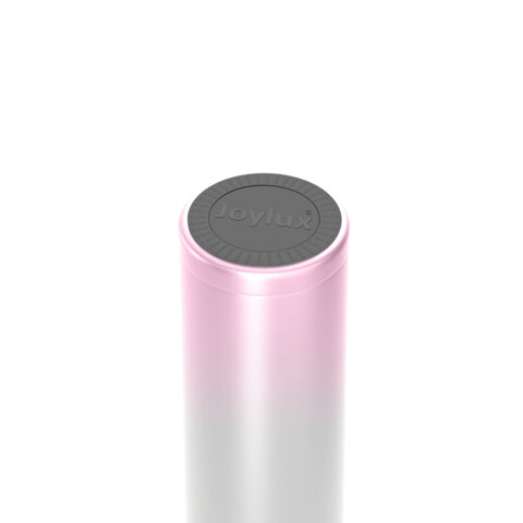 Термокружка 420 мл JOYLUX (ДЖОЙЛЮКС) ULTRA GRADIENT, нержавеющая сталь SUS304, белый/розовый