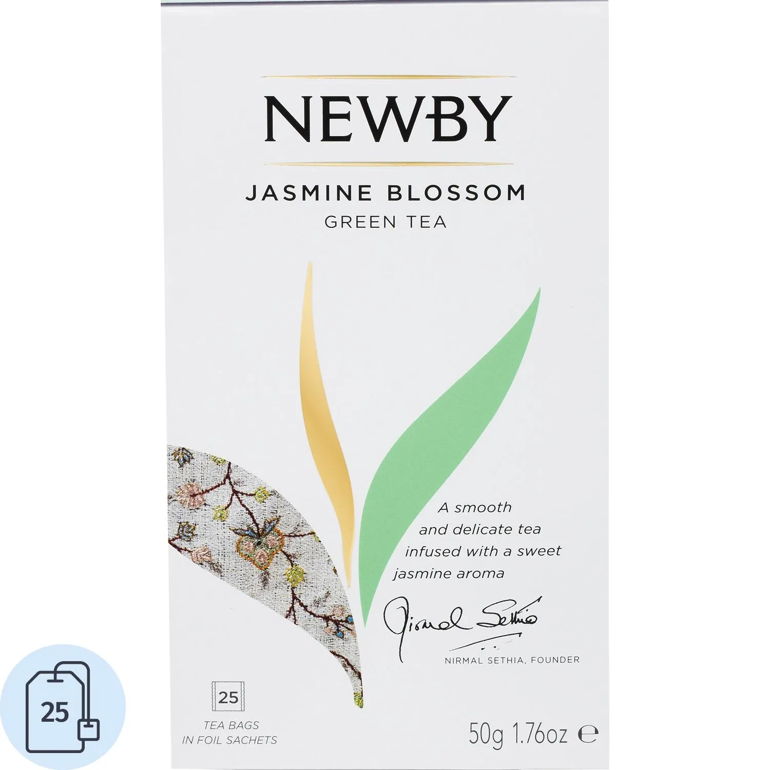 Чай Newby Цветок жасмина зеленый сжасмином 25 пакетиков