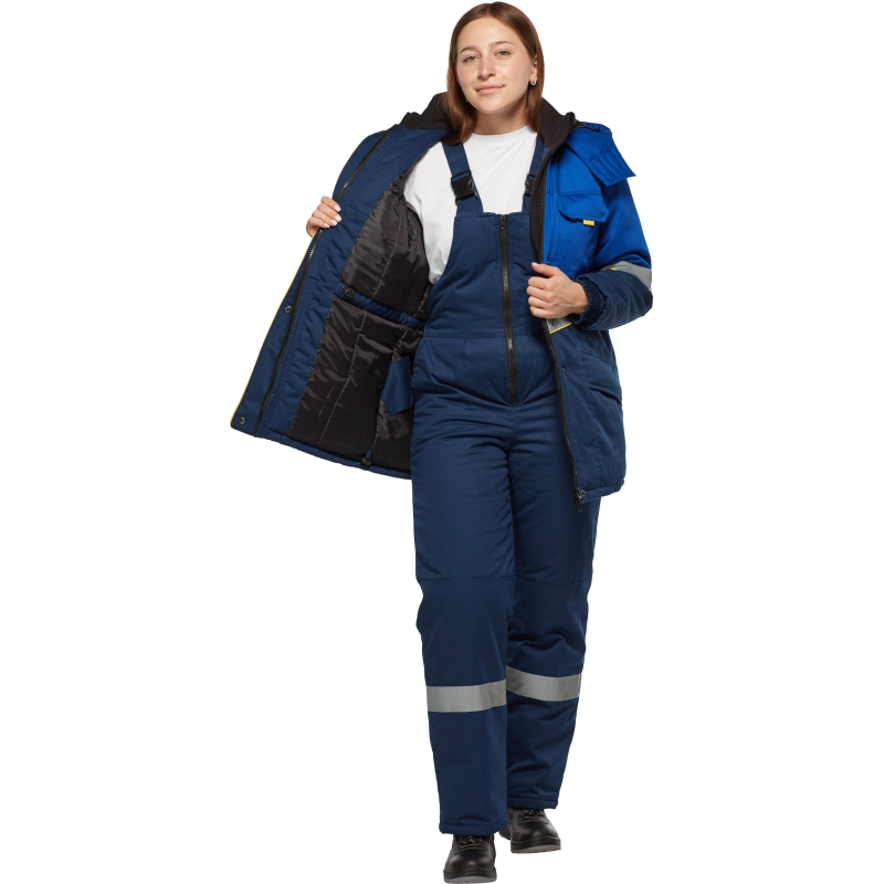 Костюм рабочий зимний женский з43-КПК вас/син (р.56-58) 170-176 (серия З)