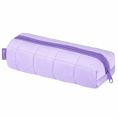 Пенал BRAUBERG, мех, 21×6х6 см, фиолетовый