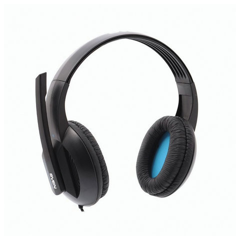 превью Наушники с микрофоном (гарнитура) SVEN AP-680MV, проводные, 2.5 м, с оголовьем, черные