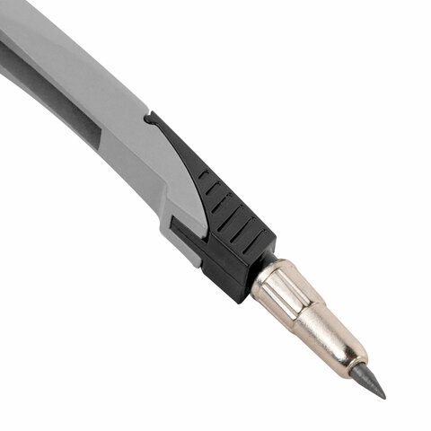 Готовальня BRAUBERG ULTRA, 4 предмета: циркуль 135 мм, запасные грифели, насадка, графитовый цвет
