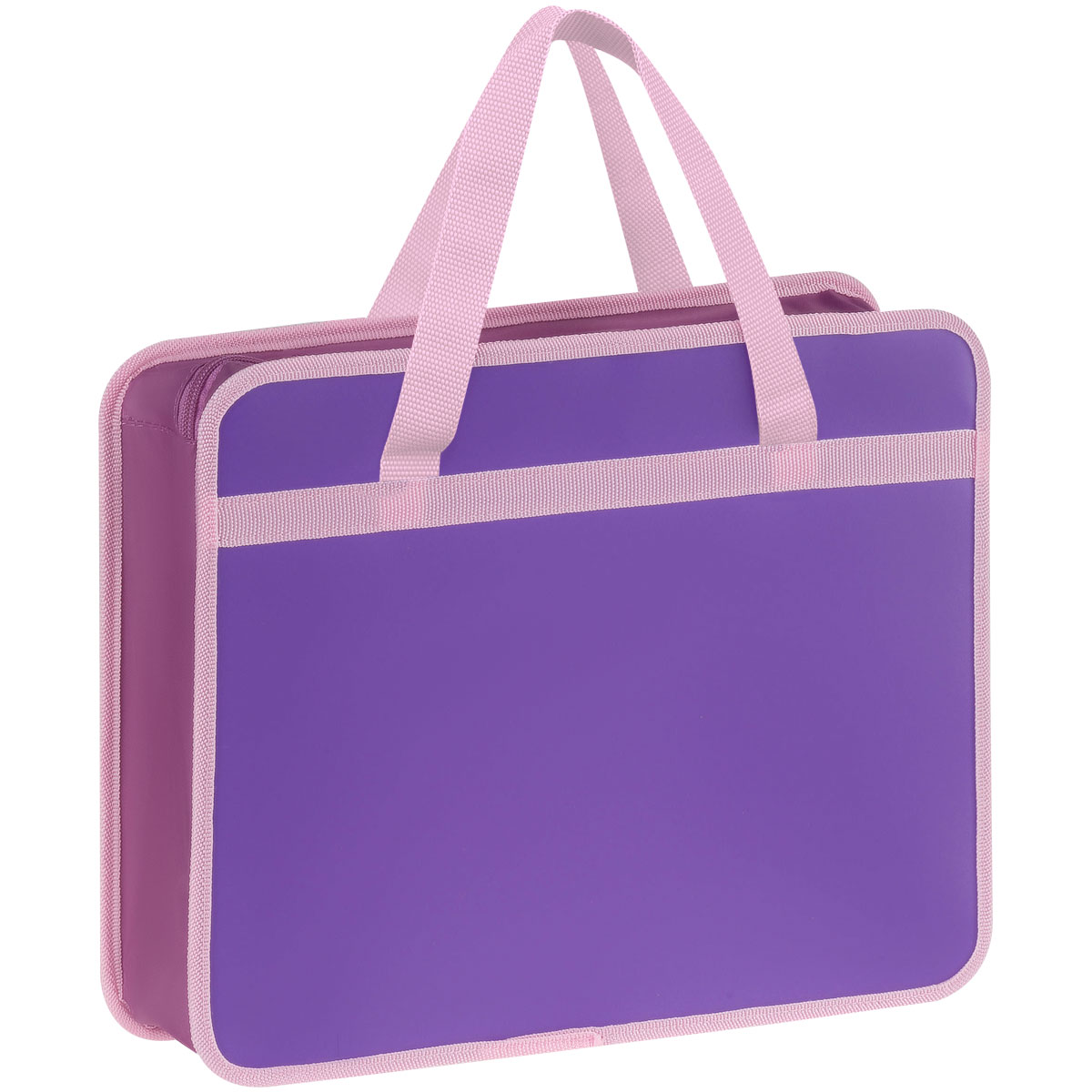Папка с ручками А4 ArtSpace «Cool purple», пластик, на молнии, 75мм