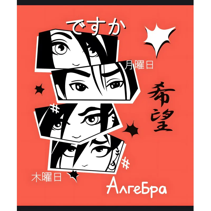 Тетрадь предметная набор Комус Класс Аниме 48л А5 офсет 65г/м2 10 предметов