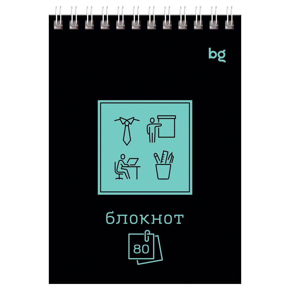 Блокнот А6 80л. на гребне BG «Моноколор с удобством»