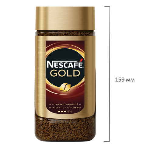 Кофе растворимый Nescafe Gold, 95г, сублимированный в стеклянной банке