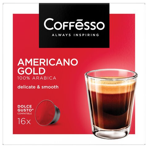 Кофе в капсулах COFFESSO «Americano Gold» для кофемашин Dolce Gusto, 16 порций