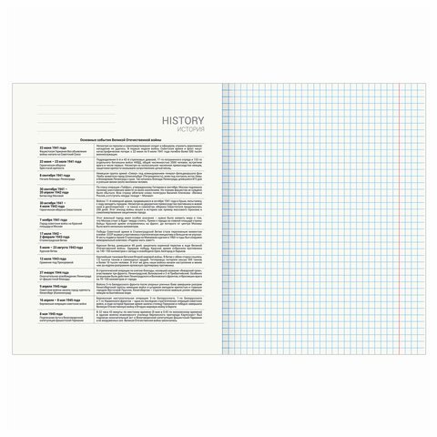Тетрадь предметная «КЛАССИКА NATURE» 48 л., обложка картон, ИСТОРИЯ, клетка, BRAUBERG