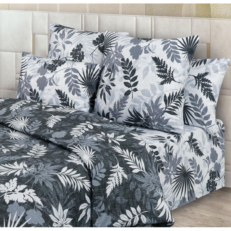 Постельное белье 2сп, поплин 110г/м2, (нав.70×70-2шт) Икебана