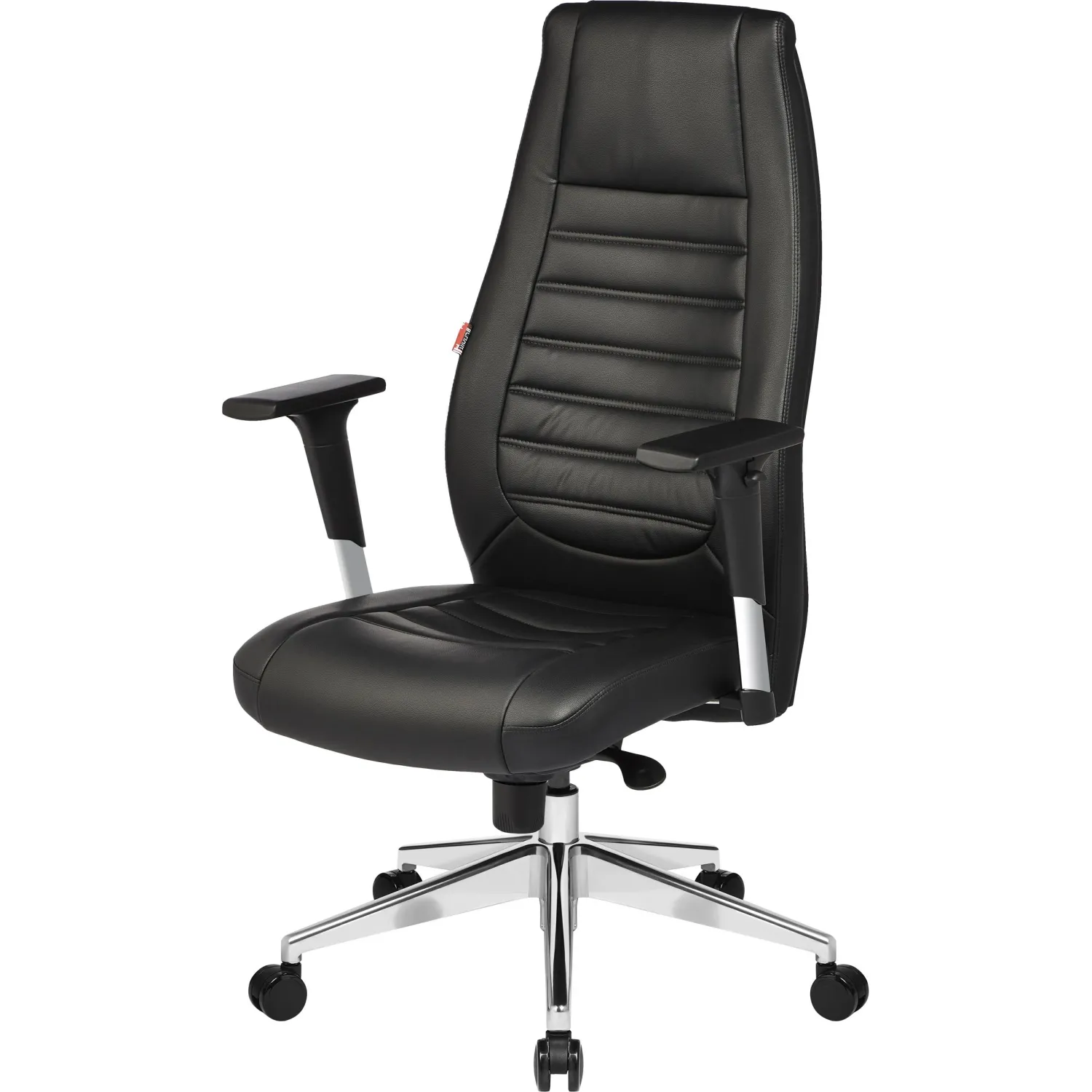 Кресло для руководителя Комус Мебель (Easy Chair) 599 чёрное (экокожа, алюминий)