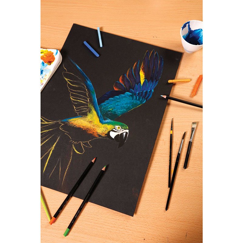 Альбом для смешанных техник 20л., А5, на склейке Clairefontaine «Paint'ON Noir», 250г/м2, черная