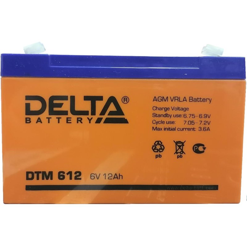 Батарея для ИБП Delta DTM 612 6/12 В/Ач 151×50x100