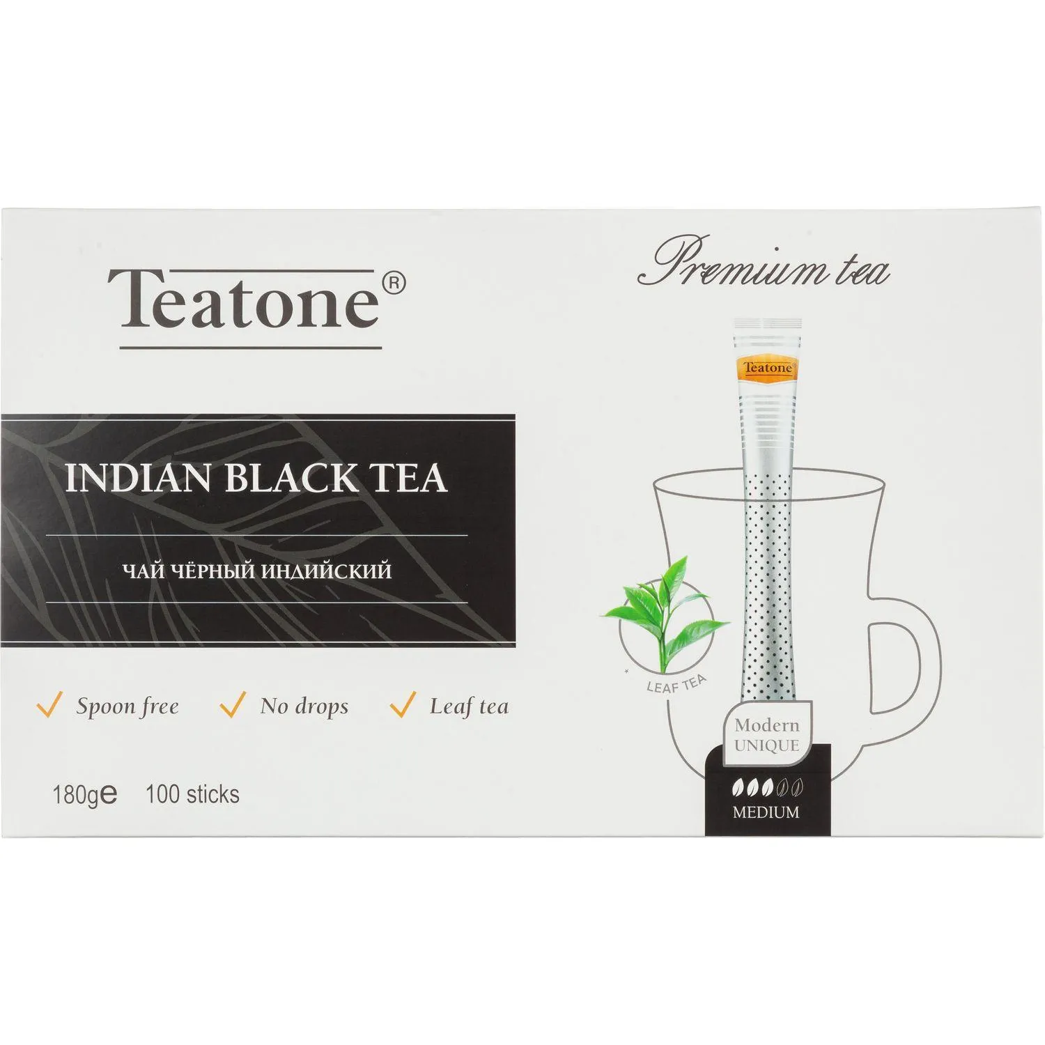 превью Чай чёрный Teatone Indian Black Tea 100 стиков