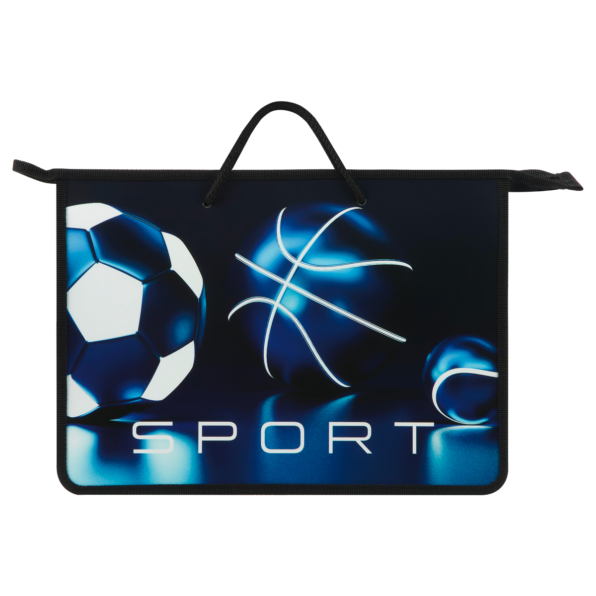 Папка с ручками А4 ArtSpace «Sport», пластик, на молнии, 75мм
