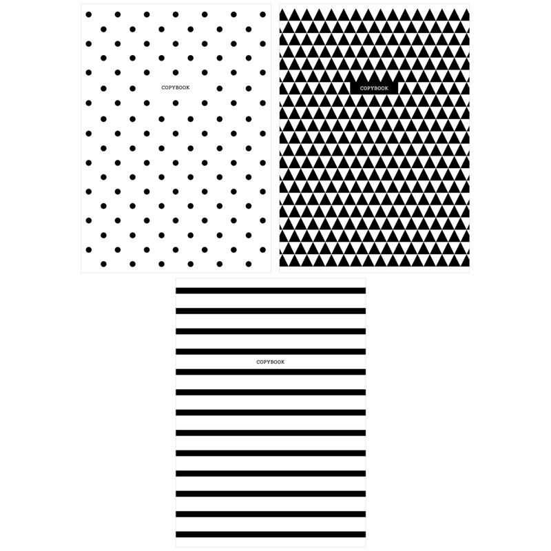 превью Тетрадь 96л., А4, клетка ArtSpace «Узоры. BW Pattern»