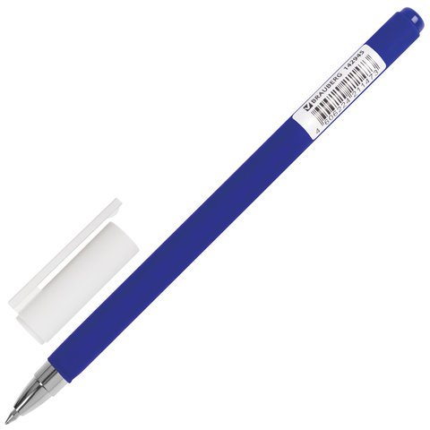 Ручка гелевая BRAUBERG «Matt Gel», СИНЯЯ, корпус soft-touch, узел 0.5 мм, линия 0.35 мм