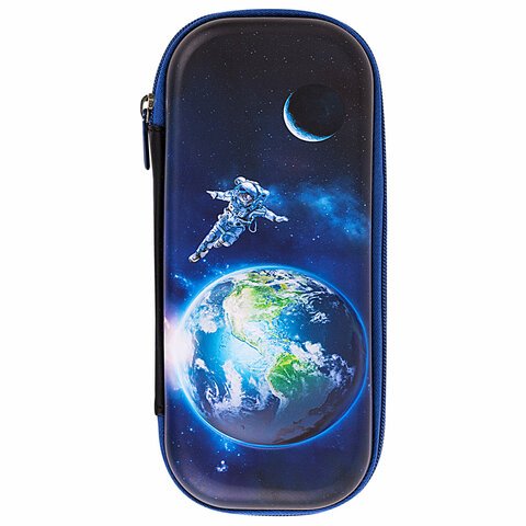 Пенал BRAUBERG, 1 отделение, 1 откидная планка, EVA, 22×10х5 см, «Planet»