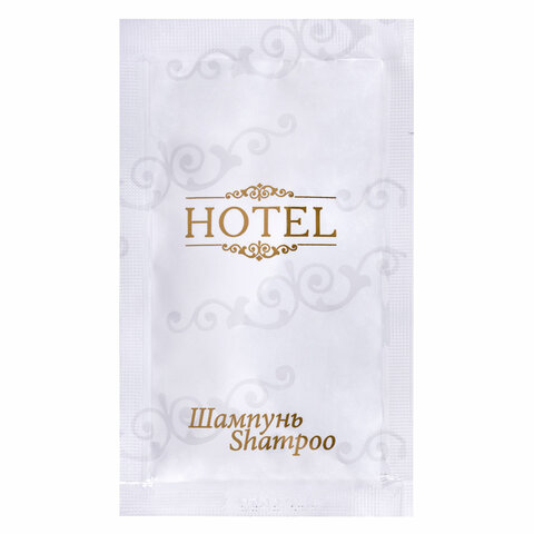 превью Шампунь одноразовый 10 мл, КОМПЛЕКТ 500 шт., HOTEL, саше, флоупак
