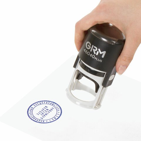 Печать самонаборная круглая GRM R40 plus, 1 круг, касса в комплекте