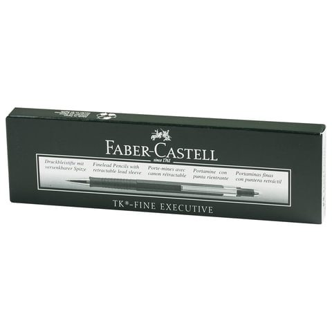 Карандаш механический FABER-CASTELL  TK-FINE EXECUTIVE, корпус зеленый, 0.5 мм, с выдвижным ластиком