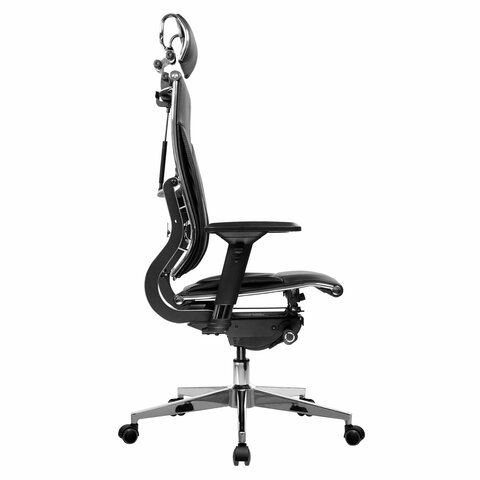 Кресло МЕТТА «YOGA» Y 2DM B2-10D2D-спинка3D-подголовник4D-подлокотникиэкокожачерное
