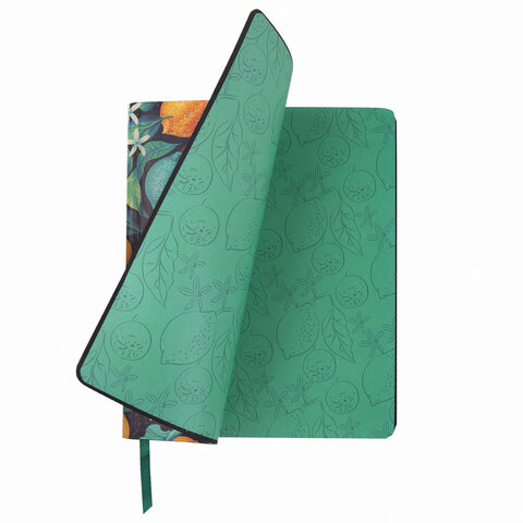 Тетрадь А5 (168×208мм) 80л, кожзам, клетка, бумага 70г/м, BRAUBERG_Серия_Название5, к