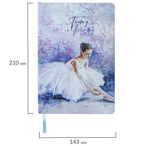 Блокнот А5 (143×210 мм), BRAUBERG VISTA «Ballet», под кожу, гибкий, 80 л. 