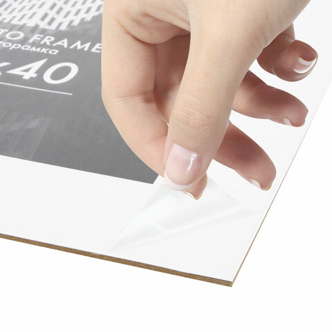 Рамка 30×40 см небьющаяся, багет 12 мм, пластик, BRAUBERG «Original», серебристая