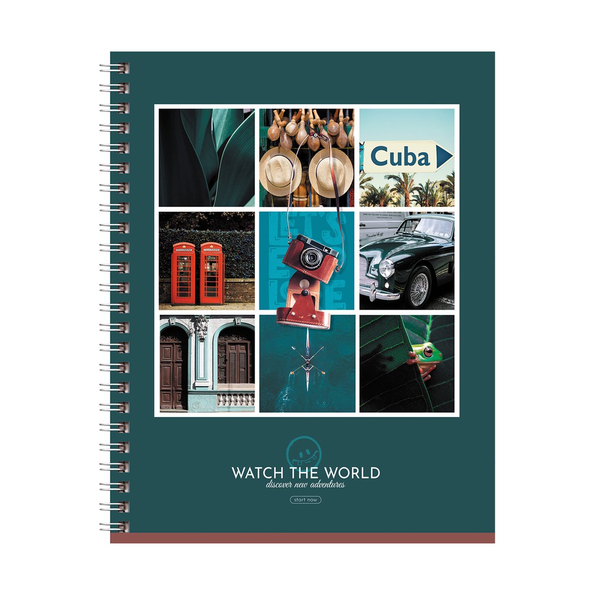 Тетрадь 48л., А5, линия на гребне BG «Watch the world», глянцевая ламинация
