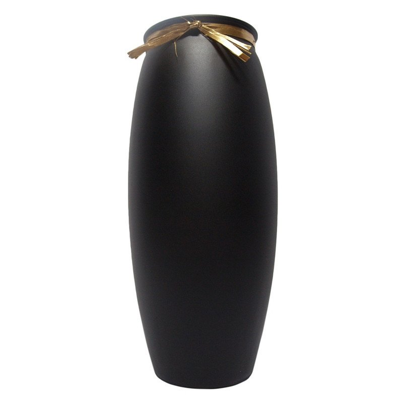 превью Ваза Бочка стекло черная высота изделия 23 см