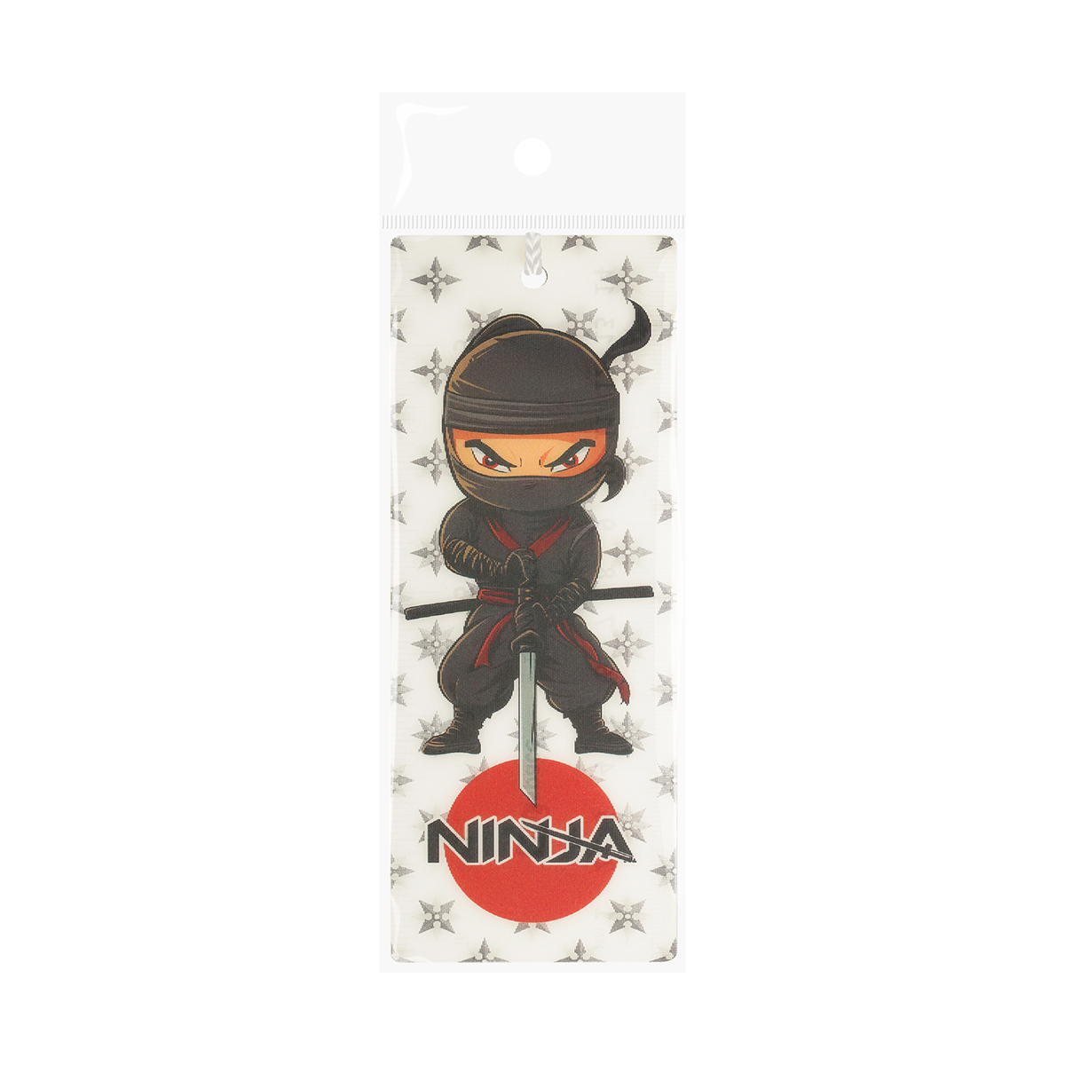 Закладка для книг 3D с линейкой, 150×55мм, ArtSpace «Ninja», декоративный шнурок