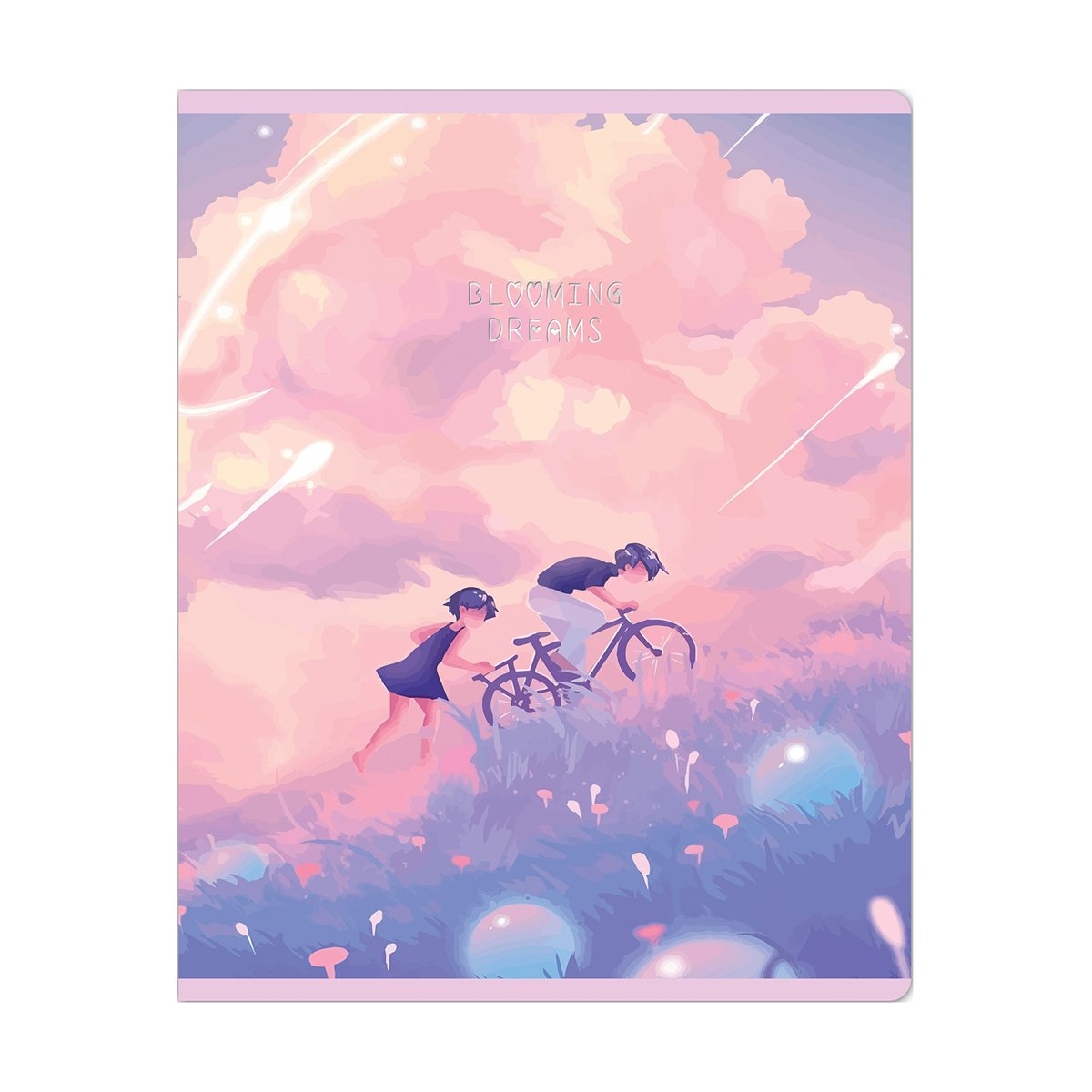 Тетрадь 48л., клетка MESHU «Blooming dreams», софт-тач ламинация, тиснение фольгой