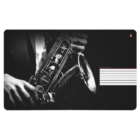 Тетрадь А5 48 л. АЛЬТ клетка, фольга, гибридный лак, бумага 70 г/м, JAZZ CAFE