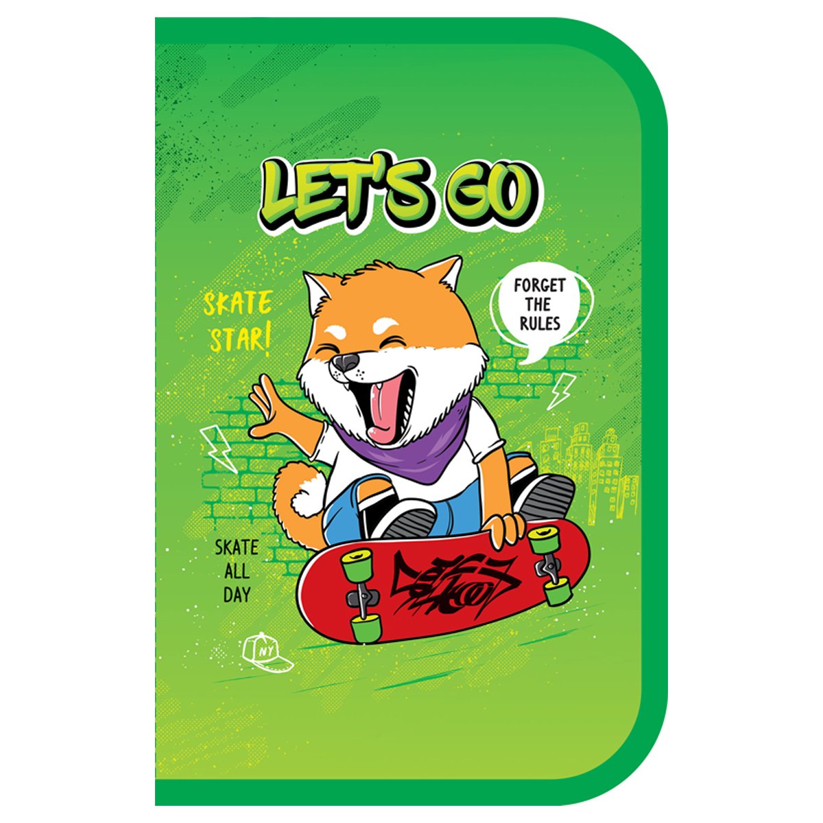 превью Пенал 1 отделение, 200×130 ArtSpace «Let's go», доп. секция, ткань