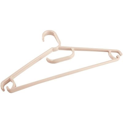 Вешалка-плечики для легкой одежды бежевая (размер 48, 3 штуки)