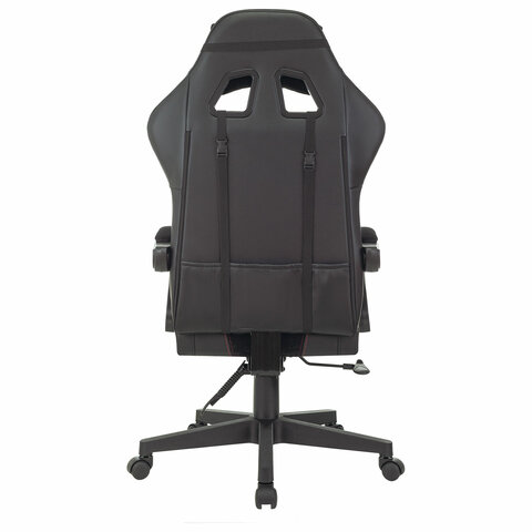 Кресло компьютерное BRABIX «Striker GM-121»синхромеханизм2 подушкиэкокожа/велюрчерное532962