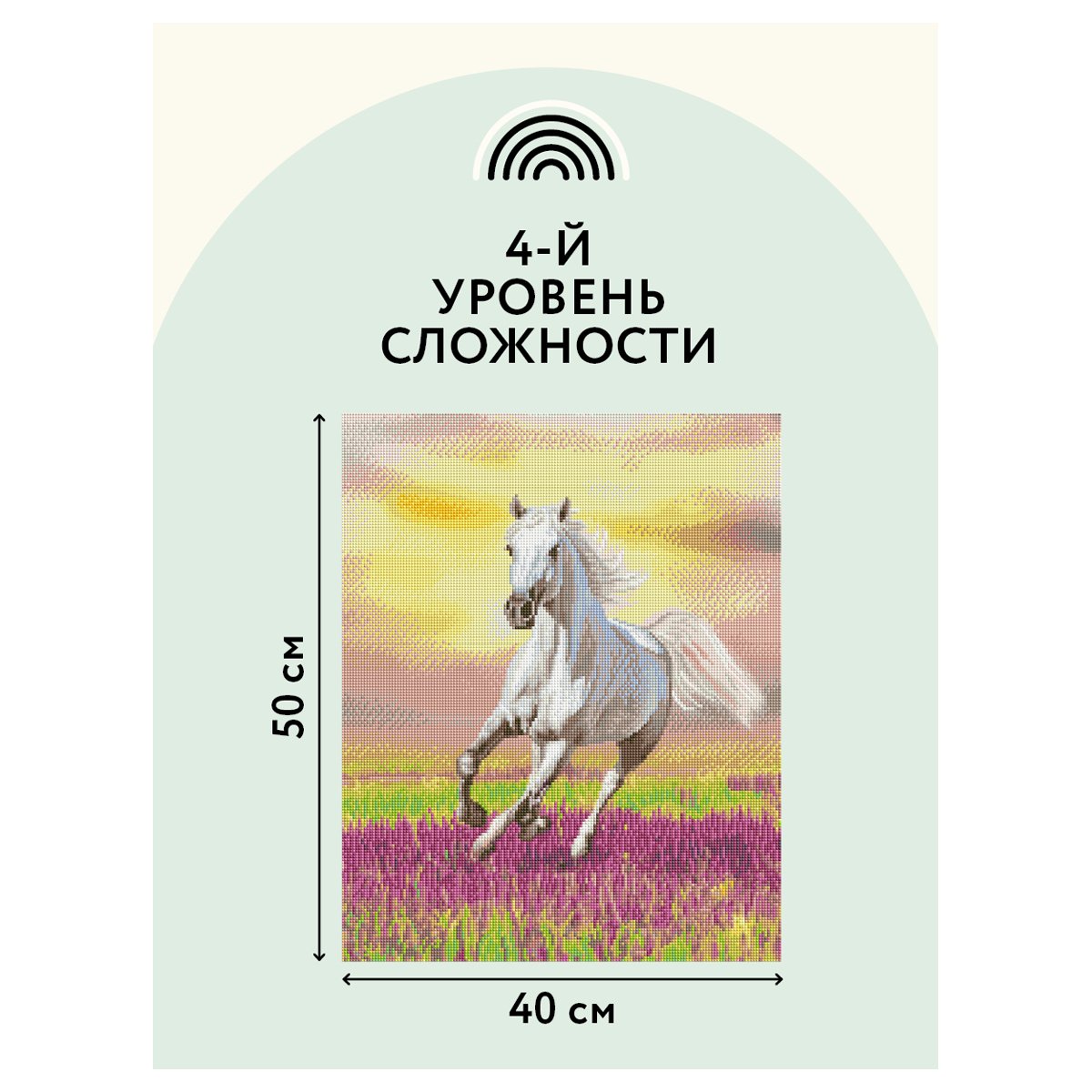 Алмазная мозаика ТРИ СОВЫ «Свобода», 40×50см, холст, картонная коробка с пластиковой ручкой