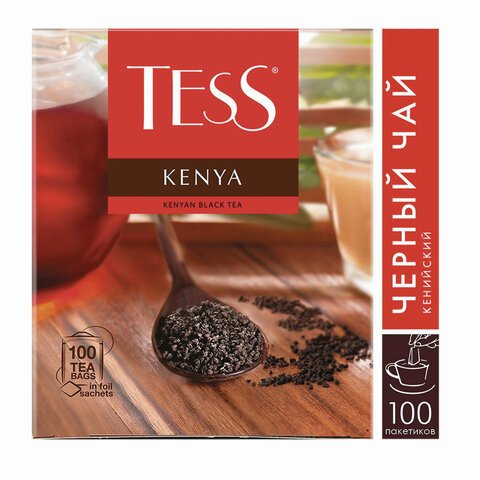 Чай TESS (Тесс) «Kenya», черный, 100 пакетиков в конвертах по 2 г